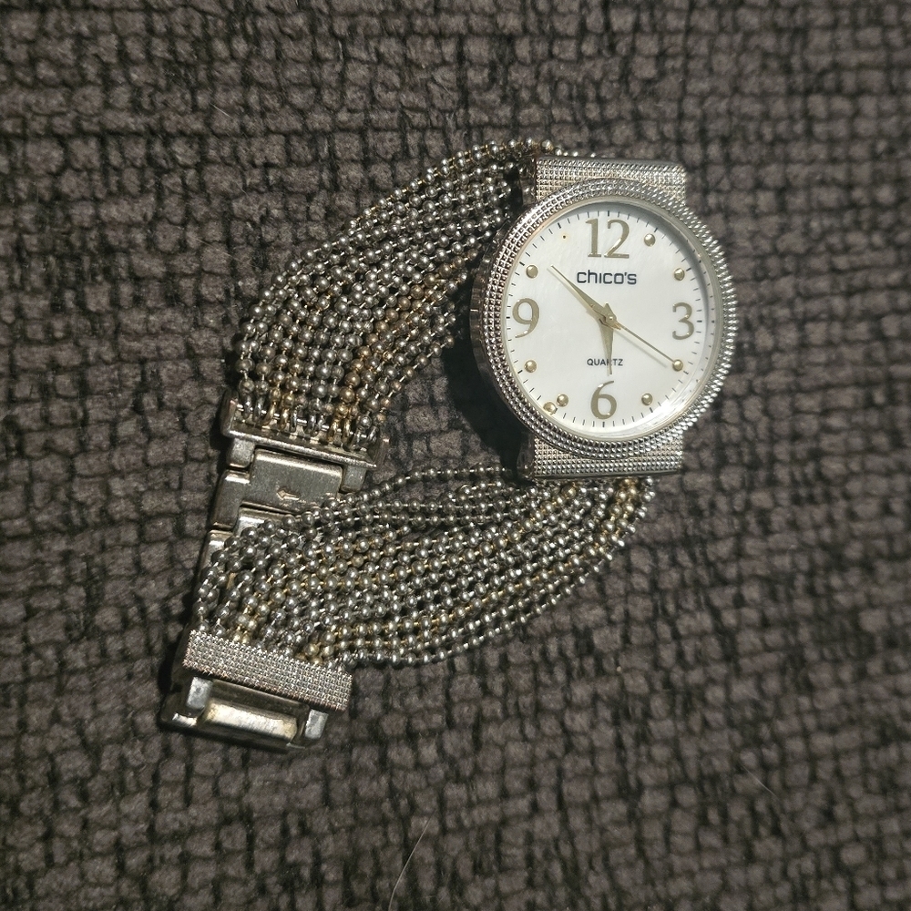 Chicos Silver And Gold Watch Chicos Silver And Gold Watch
